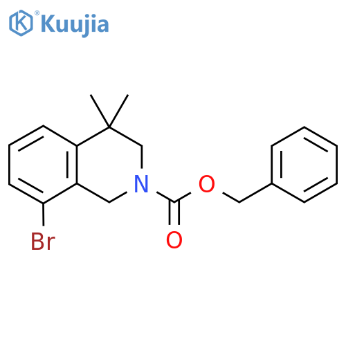 Benzyl 8-bromo-4,4-dimethyl-1,2,3,4-tetrahydroisoquinoline-2-carboxylate structure