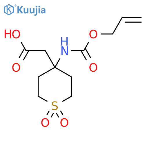 2-(1,1-dioxo-4-{(prop-2-en-1-yloxy)carbonylamino}-1lambda6-thian-4-yl)acetic acid structure