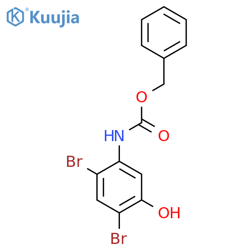 benzyl N-(2,4-dibromo-5-hydroxyphenyl)carbamate structure