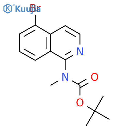 tert-butyl N-(5-bromoisoquinolin-1-yl)-N-methylcarbamate structure