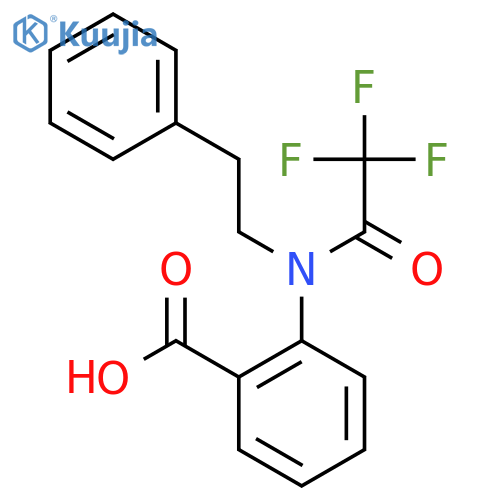 2-2,2,2-trifluoro-N-(2-phenylethyl)acetamidobenzoic acid structure