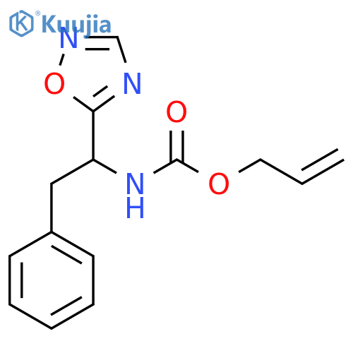 prop-2-en-1-yl N-[1-(1,2,4-oxadiazol-5-yl)-2-phenylethyl]carbamate structure