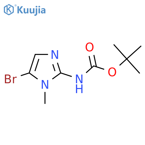 tert-butyl N-(5-bromo-1-methyl-1H-imidazol-2-yl)carbamate structure