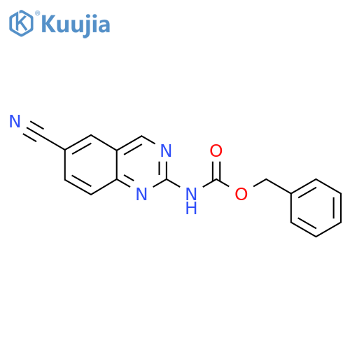 benzyl N-(6-cyanoquinazolin-2-yl)carbamate structure