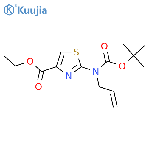 ethyl 2-{(tert-butoxy)carbonyl(prop-2-en-1-yl)amino}-1,3-thiazole-4-carboxylate structure