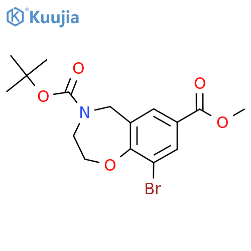 4-Tert-butyl 7-methyl 9-bromo-2,3,4,5-tetrahydro-1,4-benzoxazepine-4,7-dicarboxylate structure