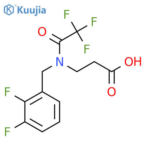 3-{N-[(2,3-difluorophenyl)methyl]-2,2,2-trifluoroacetamido}propanoic acid structure
