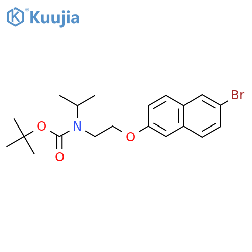 tert-butyl N-{2-(6-bromonaphthalen-2-yl)oxyethyl}-N-(propan-2-yl)carbamate structure