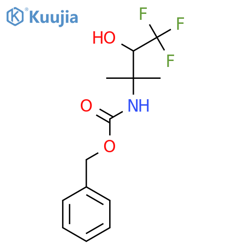 benzyl N-(4,4,4-trifluoro-3-hydroxy-2-methylbutan-2-yl)carbamate structure