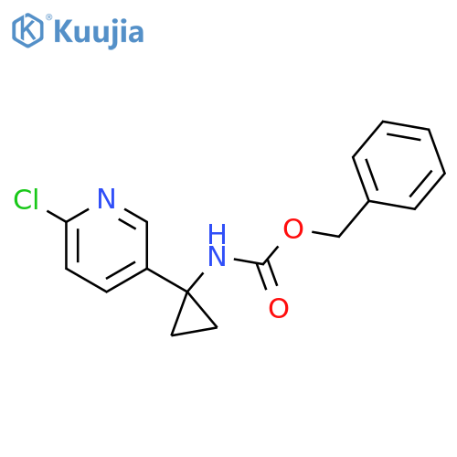benzyl N-1-(6-chloropyridin-3-yl)cyclopropylcarbamate structure