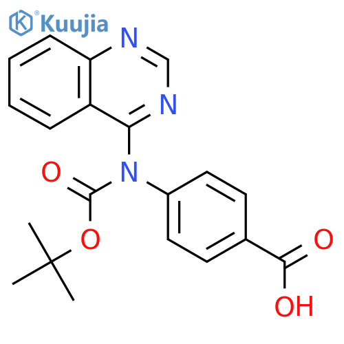 4-{(tert-butoxy)carbonyl(quinazolin-4-yl)amino}benzoic acid structure