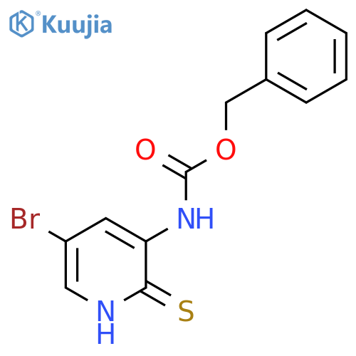 benzyl N-(5-bromo-2-sulfanylpyridin-3-yl)carbamate structure