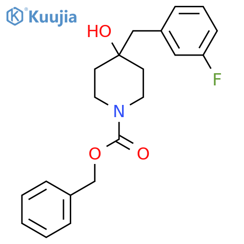benzyl 4-(3-fluorophenyl)methyl-4-hydroxypiperidine-1-carboxylate structure