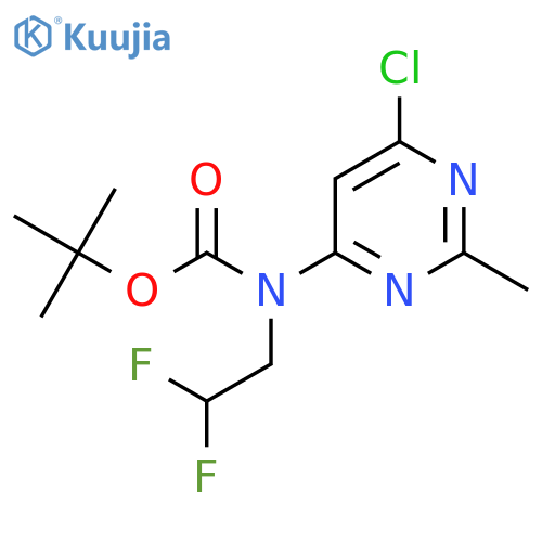 tert-butyl N-(6-chloro-2-methylpyrimidin-4-yl)-N-(2,2-difluoroethyl)carbamate structure