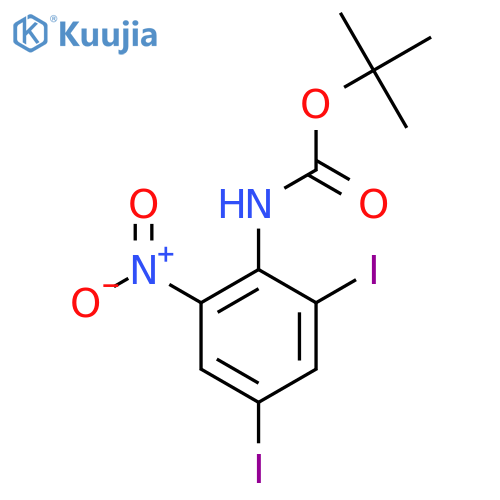tert-butyl N-(2,4-diiodo-6-nitrophenyl)carbamate structure