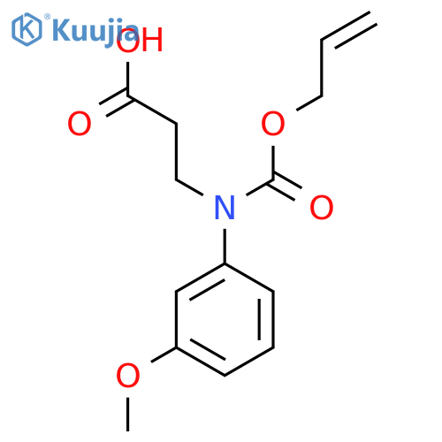 3-[(3-Methoxyphenyl)[(prop-2-en-1-yloxy)carbonyl]amino]propanoic acid structure