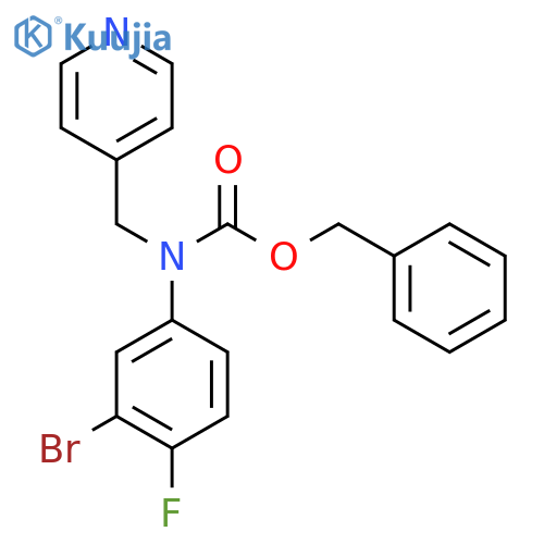 benzyl N-(3-bromo-4-fluorophenyl)-N-(pyridin-4-yl)methylcarbamate structure