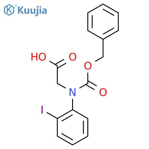 2-{(benzyloxy)carbonyl(2-iodophenyl)amino}acetic acid structure