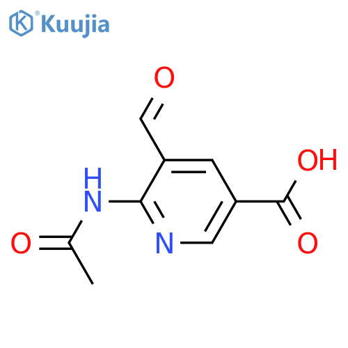 6-Acetamido-5-formylpyridine-3-carboxylic acid structure