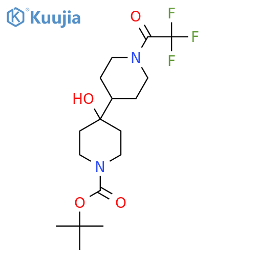 tert-butyl 4-hydroxy-1'-(2,2,2-trifluoroacetyl)-4,4'-bipiperidine-1-carboxylate structure
