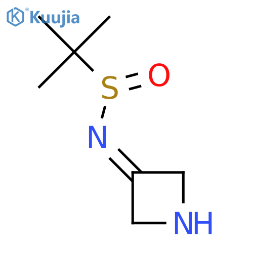 N-(azetidin-3-ylidene)-2-methylpropane-2-sulfinamide structure