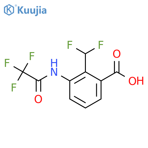 2-(Difluoromethyl)-3-(2,2,2-trifluoroacetamido)benzoic acid structure