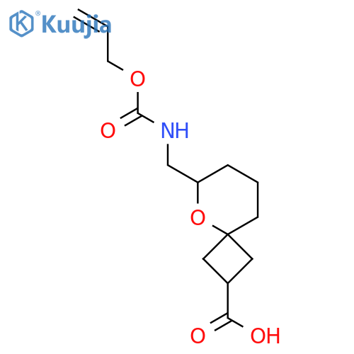 6-({(prop-2-en-1-yloxy)carbonylamino}methyl)-5-oxaspiro3.5nonane-2-carboxylic acid structure
