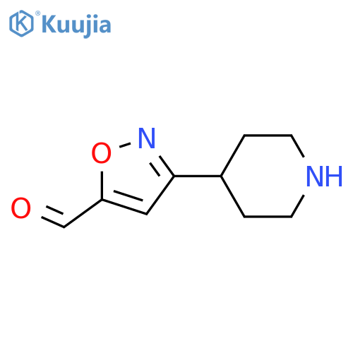 3-(Piperidin-4-yl)-1,2-oxazole-5-carbaldehyde structure