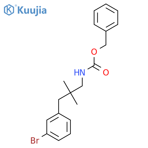 benzyl N-3-(3-bromophenyl)-2,2-dimethylpropylcarbamate structure