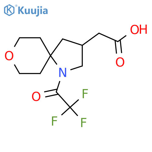 2-1-(2,2,2-trifluoroacetyl)-8-oxa-1-azaspiro4.5decan-3-ylacetic acid structure