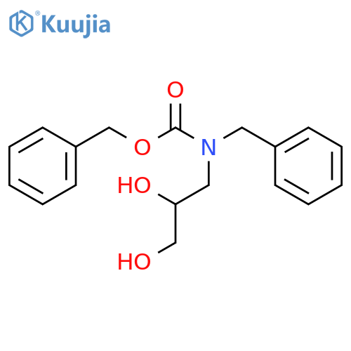 benzyl N-benzyl-N-(2,3-dihydroxypropyl)carbamate structure