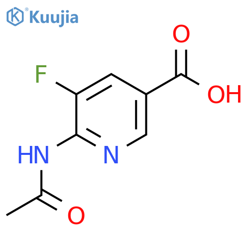 6-Acetamido-5-fluoropyridine-3-carboxylic acid structure
