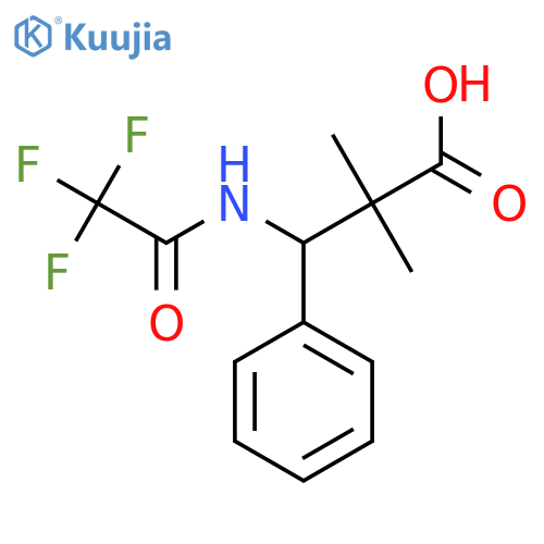 2,2-Dimethyl-3-phenyl-3-(2,2,2-trifluoroacetamido)propanoic acid structure