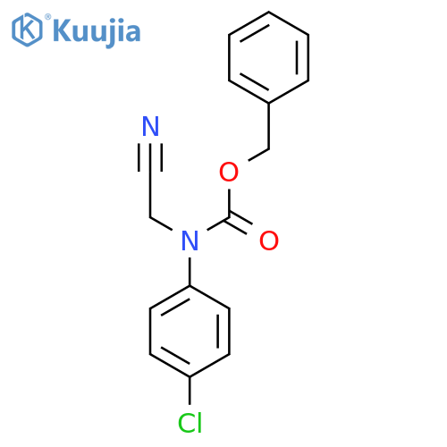 benzyl N-(4-chlorophenyl)-N-(cyanomethyl)carbamate structure