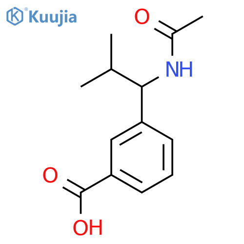 3-(1-Acetamido-2-methylpropyl)benzoic acid structure