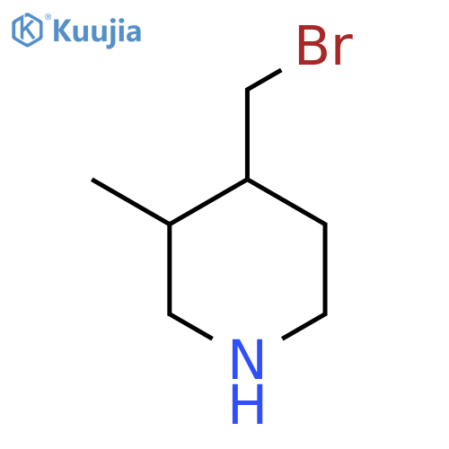 4-(Bromomethyl)-3-methylpiperidine structure