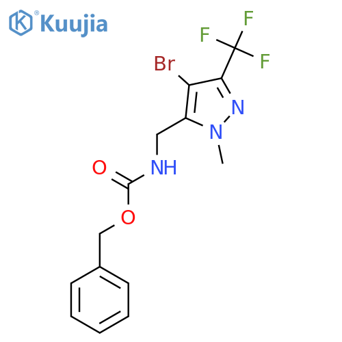 benzyl N-{4-bromo-1-methyl-3-(trifluoromethyl)-1H-pyrazol-5-ylmethyl}carbamate structure
