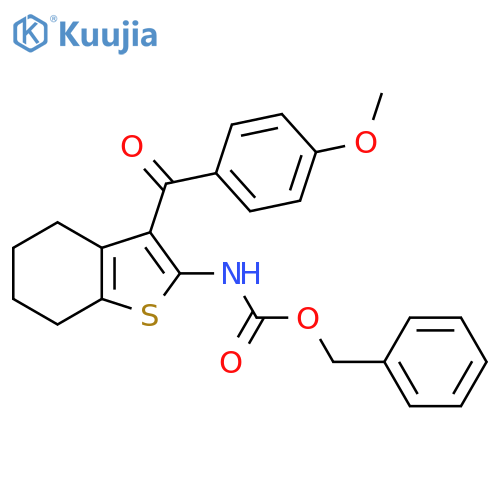 benzyl N-[3-(4-methoxybenzoyl)-4,5,6,7-tetrahydro-1-benzothiophen-2-yl]carbamate structure