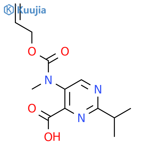 5-{Methyl[(prop-2-en-1-yloxy)carbonyl]amino}-2-(propan-2-yl)pyrimidine-4-carboxylic acid structure