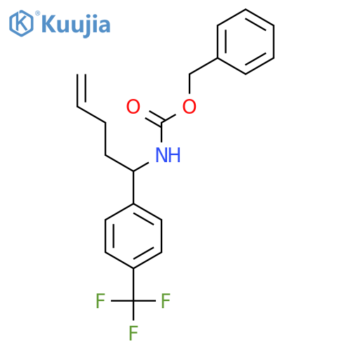 benzyl N-{1-[4-(trifluoromethyl)phenyl]pent-4-en-1-yl}carbamate structure