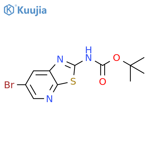 tert-butyl N-{6-bromo-1,3thiazolo5,4-bpyridin-2-yl}carbamate structure