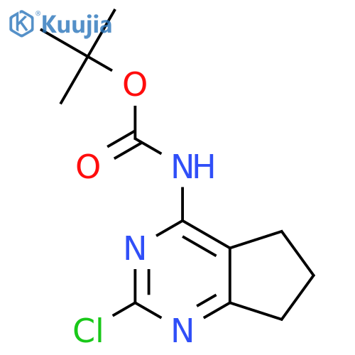 tert-butyl N-{2-chloro-5H,6H,7H-cyclopentadpyrimidin-4-yl}carbamate structure