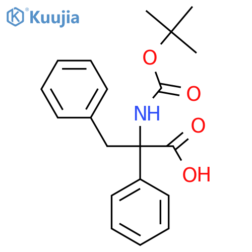 2-{(tert-butoxy)carbonylamino}-2,3-diphenylpropanoic acid structure