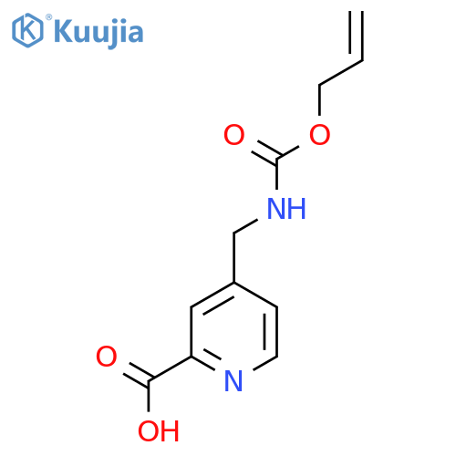 4-({(prop-2-en-1-yloxy)carbonylamino}methyl)pyridine-2-carboxylic acid structure