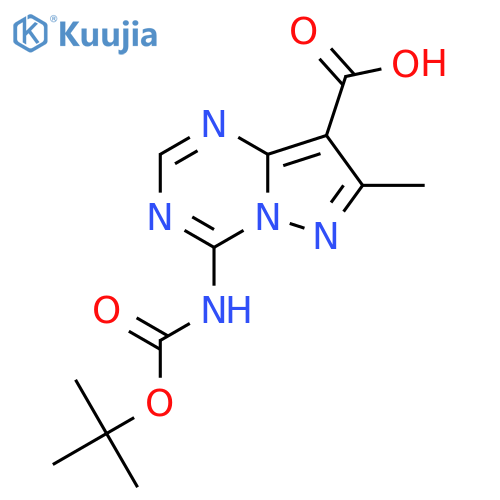 4-{(tert-butoxy)carbonylamino}-7-methylpyrazolo1,5-a1,3,5triazine-8-carboxylic acid structure