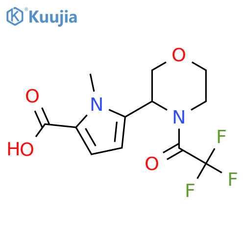 1-methyl-5-[4-(2,2,2-trifluoroacetyl)morpholin-3-yl]-1H-pyrrole-2-carboxylic acid structure