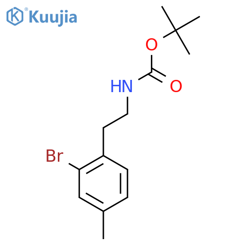 tert-butyl N-2-(2-bromo-4-methylphenyl)ethylcarbamate structure