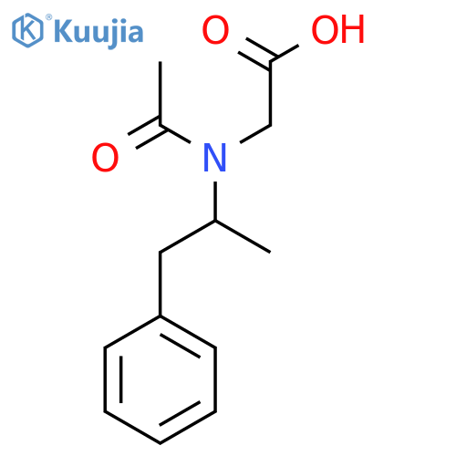 2-N-(1-phenylpropan-2-yl)acetamidoacetic acid structure