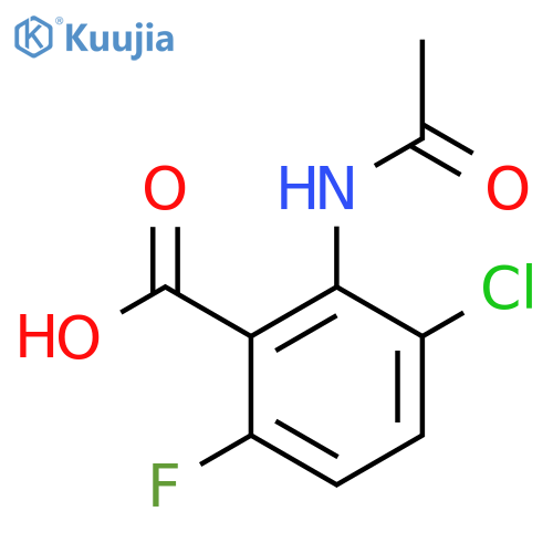 3-Chloro-2-acetamido-6-fluorobenzoic acid structure
