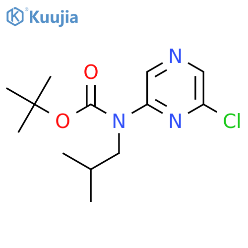 tert-butyl N-(6-chloropyrazin-2-yl)-N-(2-methylpropyl)carbamate structure